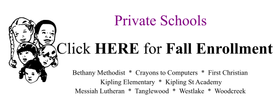 Fall Registration Private Schools